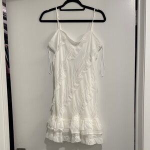 Princess Polly White Ruffled Dress NEW